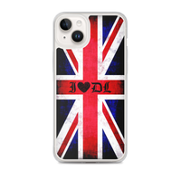 Union Jack Flag / "I Love (Heart) DL" iPhone Case