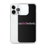 "Undefeated" iPhone Case (with pink letters)