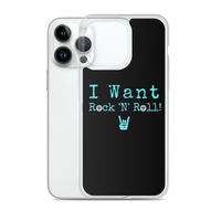"I Want Rock 'N' Roll" iPhone Case (Black)