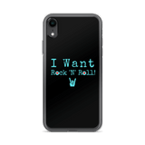 "I Want Rock 'N' Roll" iPhone Case (Black) - Live. Love. Lep.