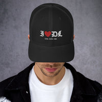 Live Love Lep | I Heart DL Def Leppard Embroidered Trucker Cap