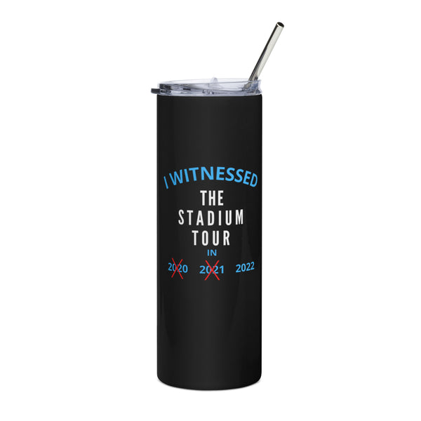 I Witnessed The Stadium Tour 2022 Stainless Steel Tumbler With Metal Straw | Def Leppard Motley Crue Tour | LiveLoveLep.com