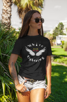 White Lightning Angel Wings Halo T-Shirt (RIP Def Leppard's Steve Clark)